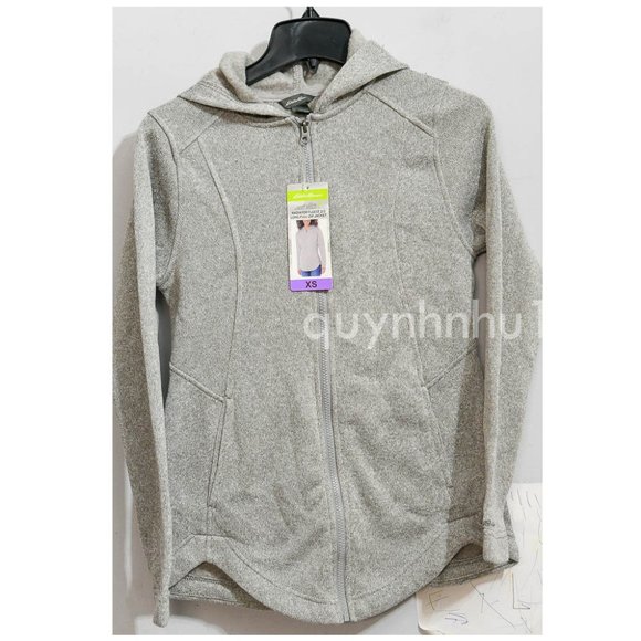 Eddie Bauer women Radiator Fleece 2.0 Long Full-zip hooded Jacket in  GRAY - Picture 2 of 9